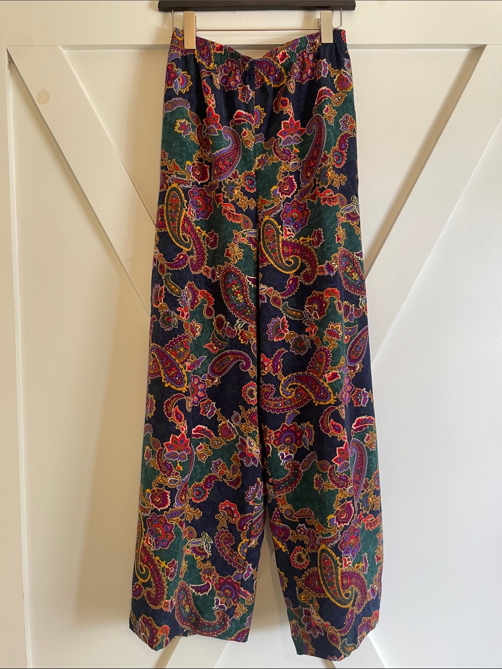 Wide-Leg Paisley Print Pants - Multi